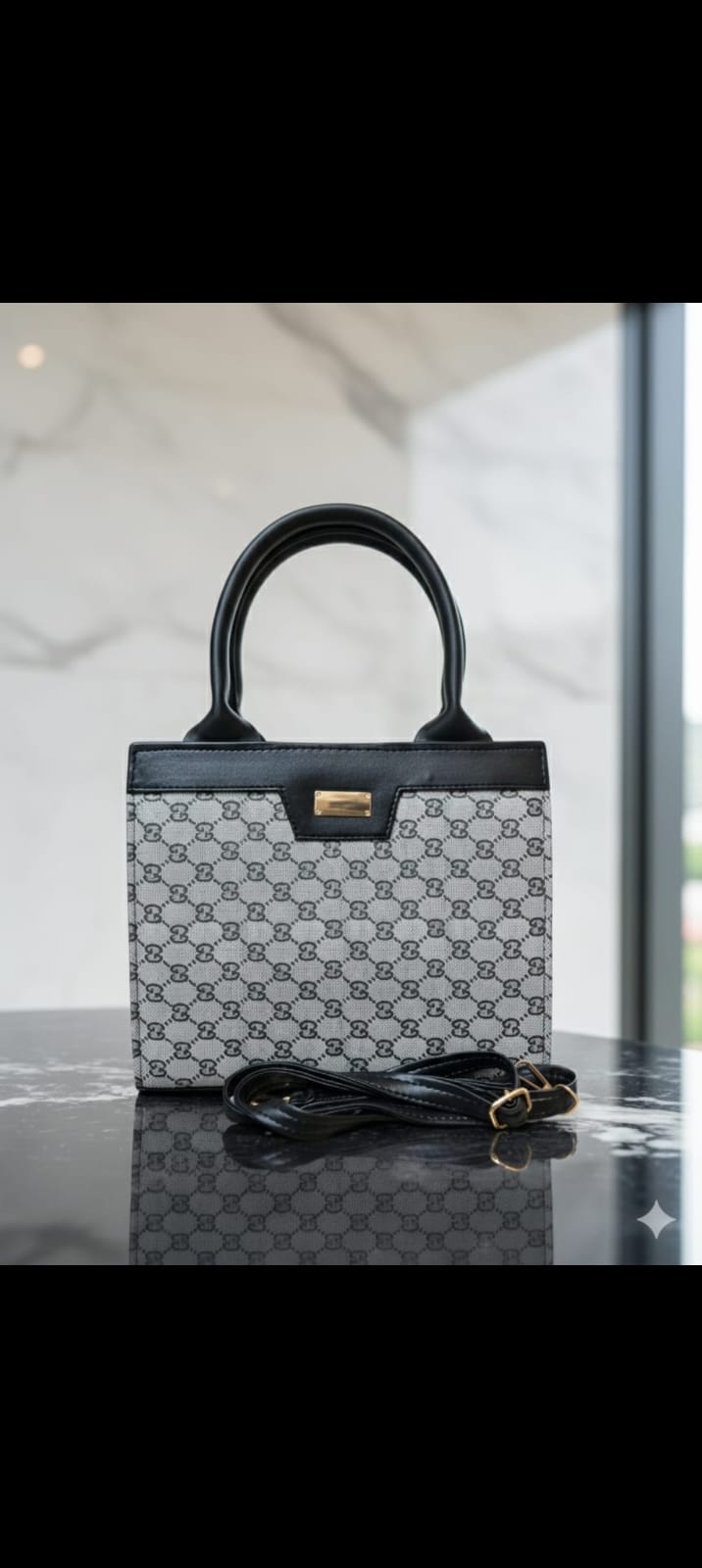 Elegant Monogram Box Top-Handle Bag —   handbag by HandbagsAvenue